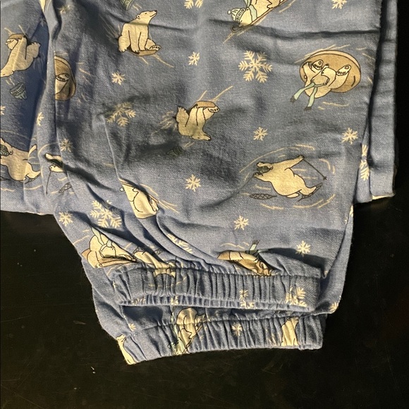 Old Navy Light Blue Polar Bear Snowflake Jogger Pajama Pants - Picture 4 of 4